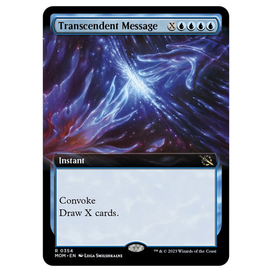 Magic The Gathering - March of the Machine - Transcendent Message (Extended Art Card)  - 0354