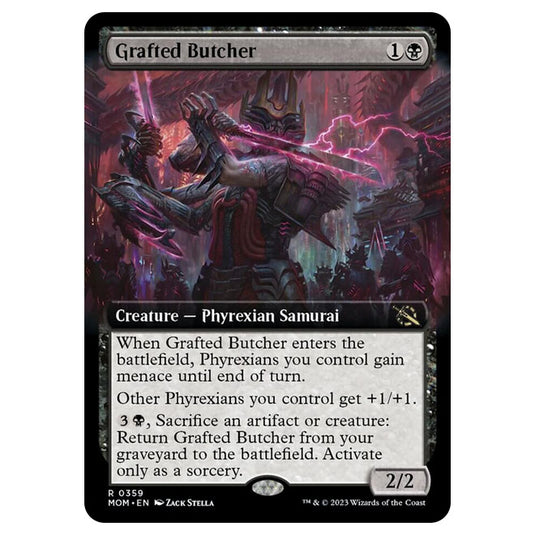 Magic The Gathering - March of the Machine - Grafted Butcher (Extended Art Card)  - 0359