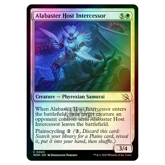 Magic The Gathering - March of the Machine - Alabaster Host Intercessor - 0003 (Foil)