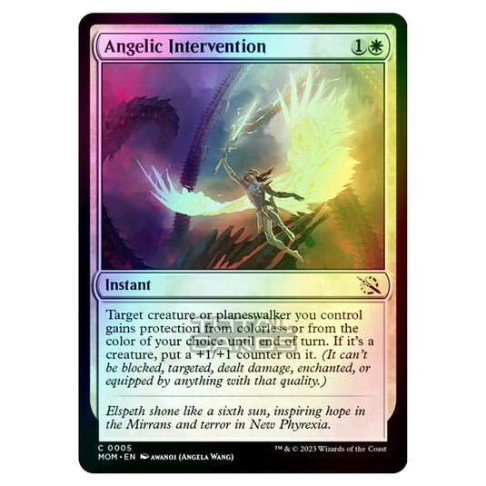 Magic The Gathering - March of the Machine - Angelic Intervention - 0005 (Foil)