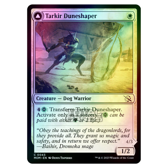 Magic The Gathering - March of the Machine - Tarkir Duneshaper / Burnished Dunestomper - 0043 (Foil)