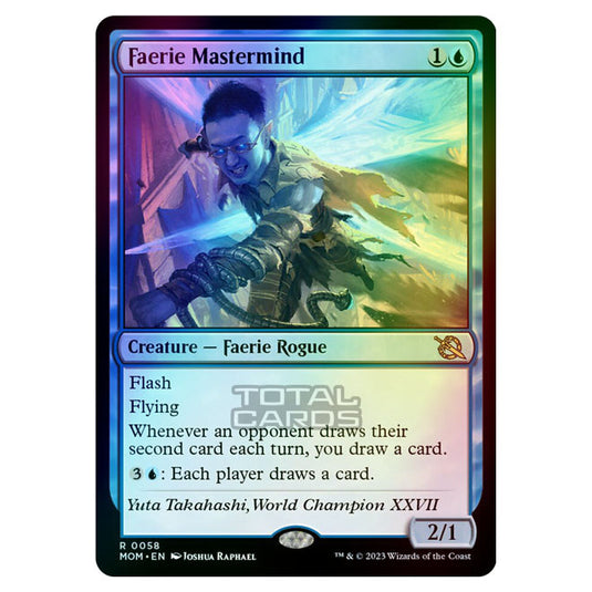 Magic The Gathering - March of the Machine - Faerie Mastermind - 0058 (Foil)