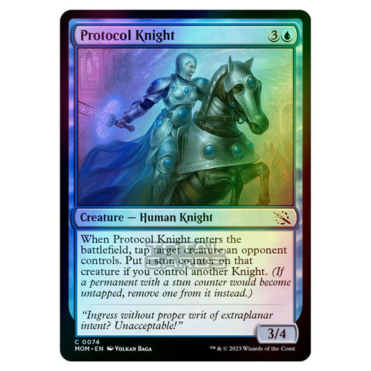 Magic The Gathering - March of the Machine - Protocol Knight - 0074 (Foil)