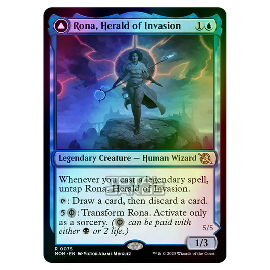 Magic The Gathering - March of the Machine - Rona, Herald of Invasion / Rona, Tolarian Obliterator - 0075 (Foil)