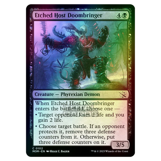 Magic The Gathering - March of the Machine - Etched Host Doombringer - 0102 (Foil)