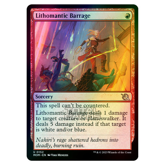 Magic The Gathering - March of the Machine - Lithomantic Barrage - 0152 (Foil)