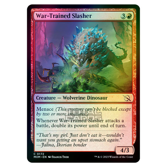 Magic The Gathering - March of the Machine - War-Trained Slasher - 0172 (Foil)