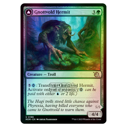 Magic The Gathering - March of the Machine - Gnottvold Hermit / Chrome Host Hulk - 0188 (Foil)