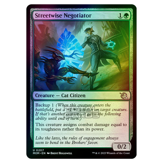 Magic The Gathering - March of the Machine - Streetwise Negotiator - 0207 (Foil)