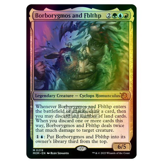 Magic The Gathering - March of the Machine - Borborygmos and Fblthp - 0219 (Foil)