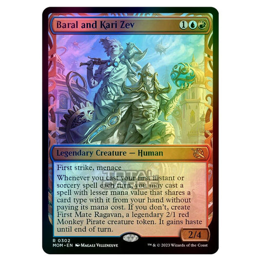 Magic The Gathering - March of the Machine - Baral and Kari Zev (Showcase Card)  - 0302 (Foil)