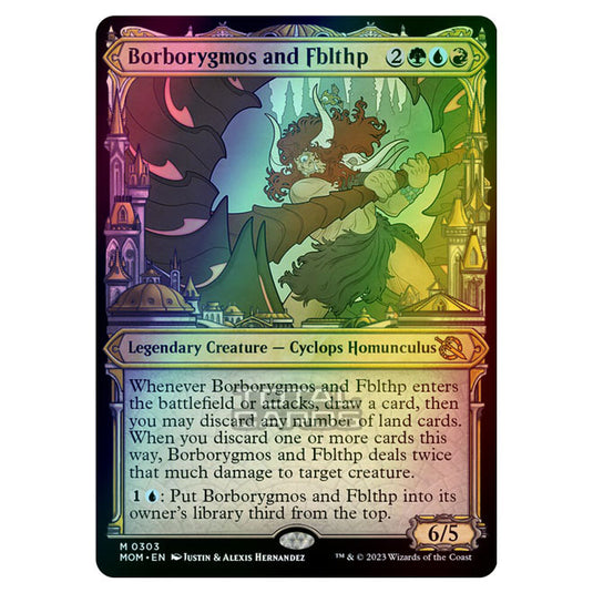 Magic The Gathering - March of the Machine - Borborygmos and Fblthp (Showcase Card)  - 0303 (Foil)