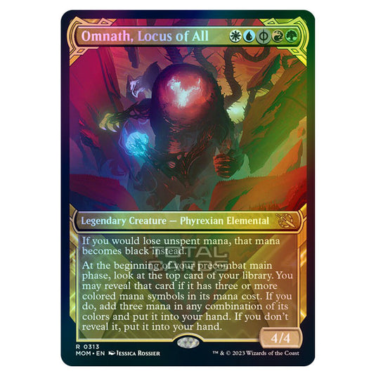 Magic The Gathering - March of the Machine - Omnath, Locus of All (Showcase Card)  - 0313 (Foil)