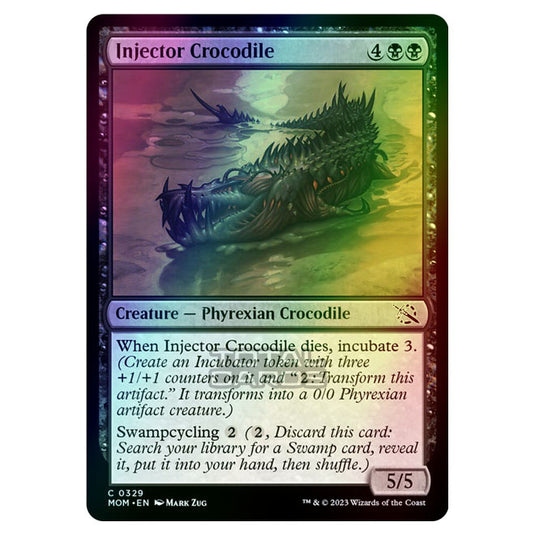 Magic The Gathering - March of the Machine - Injector Crocodile (Jumpstart Card)  - 0329 (Foil)