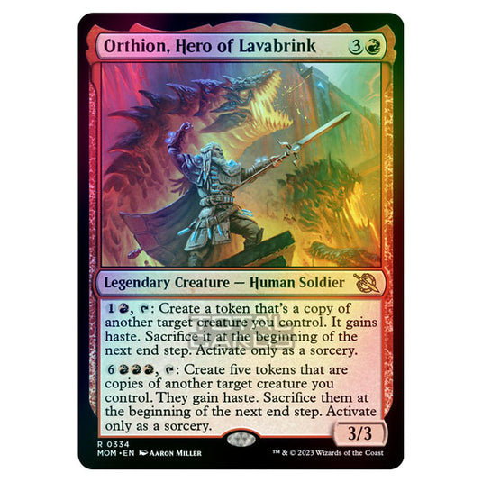 Magic The Gathering - March of the Machine - Orthion, Hero of Lavabrink (Jumpstart Card)  - 0334 (Foil)