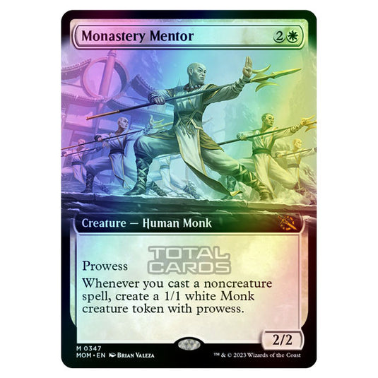 Magic The Gathering - March of the Machine - Monastery Mentor (Extended Art Card)  - 0347 (Foil)