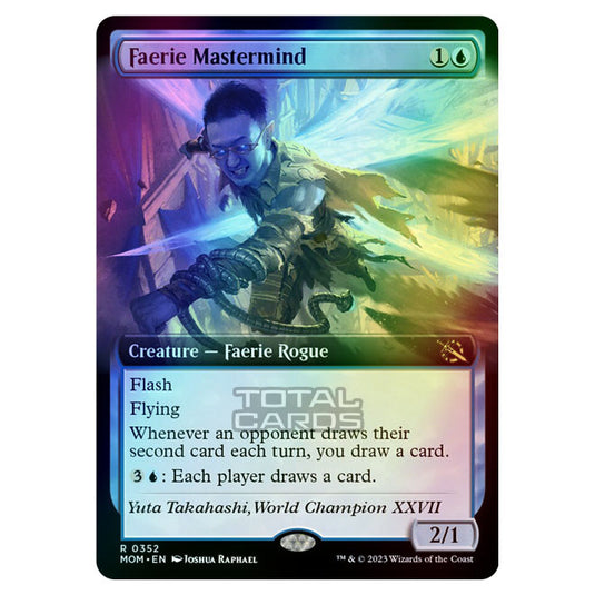 Magic The Gathering - March of the Machine - Faerie Mastermind (Extended Art Card)  - 0352 (Foil)