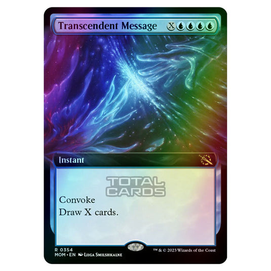 Magic The Gathering - March of the Machine - Transcendent Message (Extended Art Card)  - 0354 (Foil)