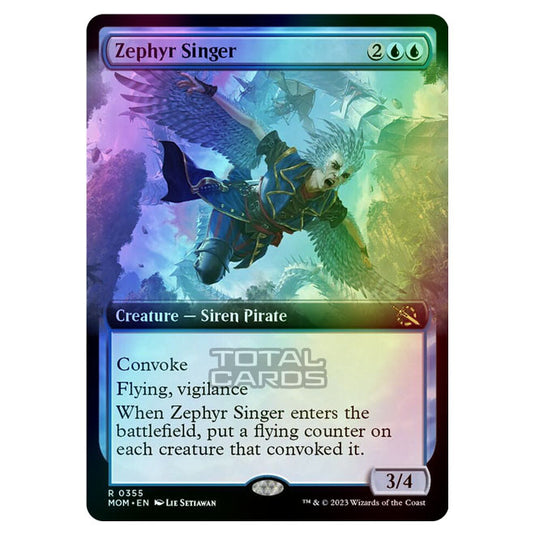 Magic The Gathering - March of the Machine - Zephyr Singer (Extended Art Card)  - 0355 (Foil)