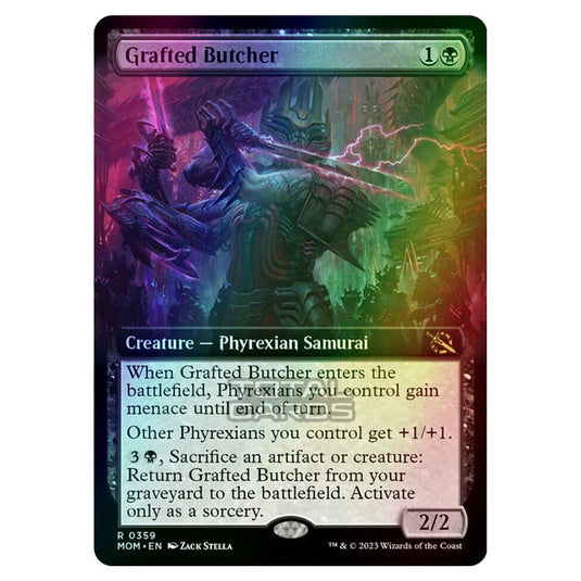 Magic The Gathering - March of the Machine - Grafted Butcher (Extended Art Card)  - 0359 (Foil)
