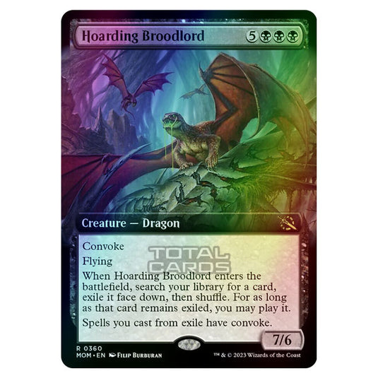 Magic The Gathering - March of the Machine - Hoarding Broodlord (Extended Art Card)  - 0360 (Foil)