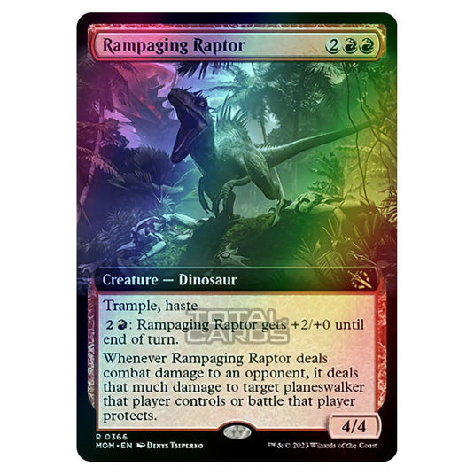 Magic The Gathering - March of the Machine - Rampaging Raptor (Extended Art Card)  - 0366 (Foil)