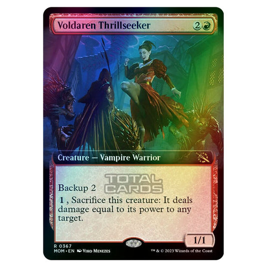 Magic The Gathering - March of the Machine - Voldaren Thrillseeker (Extended Art Card)  - 0367 (Foil)
