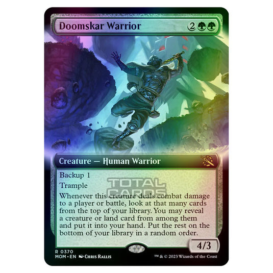 Magic The Gathering - March of the Machine - Doomskar Warrior (Extended Art Card)  - 0370 (Foil)
