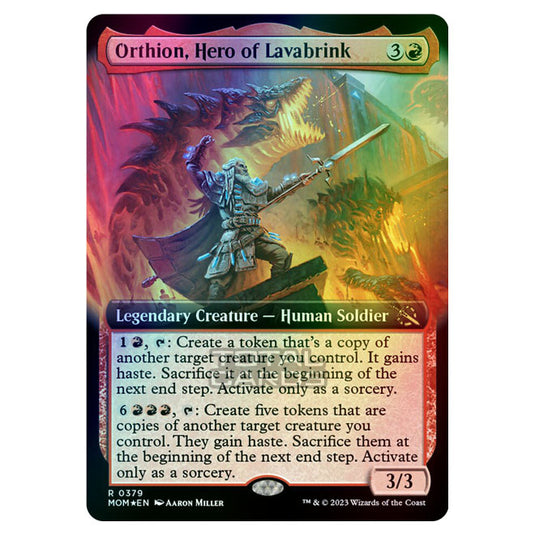 Magic The Gathering - March of the Machine - Orthion, Hero of Lavabrink (Promo)  - 0379 (Foil)