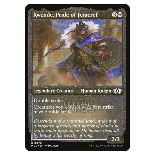 Magic The Gathering - Multiverse Legends - Kwende, Pride of Femeref (Etched Foil Card) - 0070