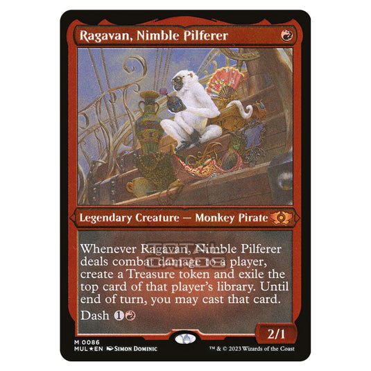 Magic The Gathering - Multiverse Legends - Ragavan, Nimble Pilferer (Etched Foil Card) - 0086