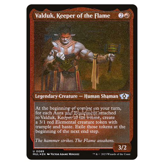 Magic The Gathering - Multiverse Legends - Valduk, Keeper of the Flame (Etched Foil Card) - 0089