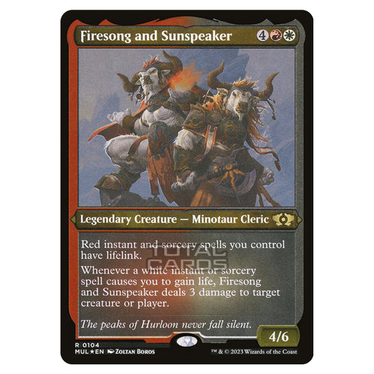 Magic The Gathering - Multiverse Legends - Firesong and Sunspeaker (Etched Foil Card) - 0104