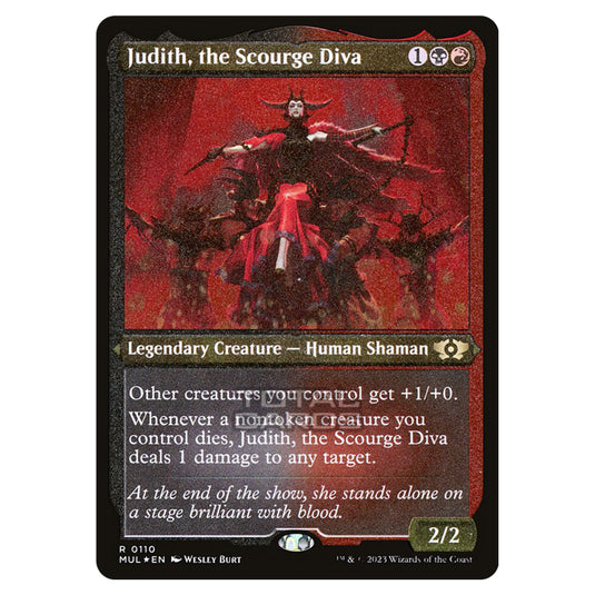 Magic The Gathering - Multiverse Legends - Judith, the Scourge Diva (Etched Foil Card) - 0110