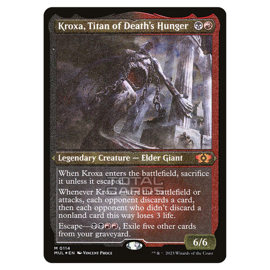 Magic The Gathering - Multiverse Legends - Kroxa, Titan of Death's Hunger (Etched Foil Card) - 0114