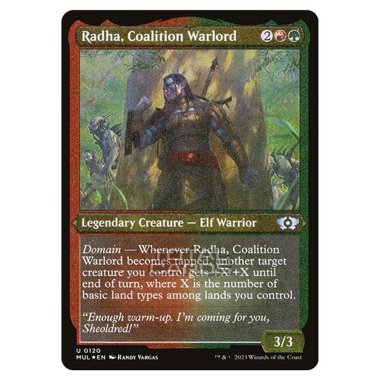 Magic The Gathering - Multiverse Legends - Radha, Coalition Warlord (Etched Foil Card) - 0120