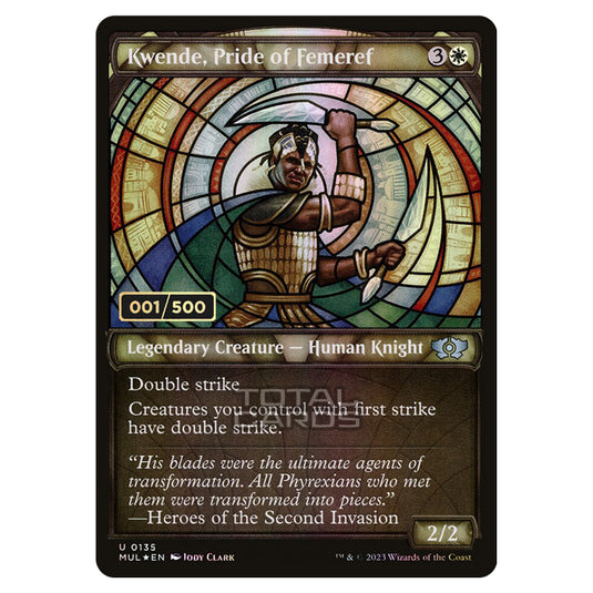 Magic The Gathering - Multiverse Legends - Kwende, Pride of Femeref (Double Rainbow Foil Serialized) - 0135a