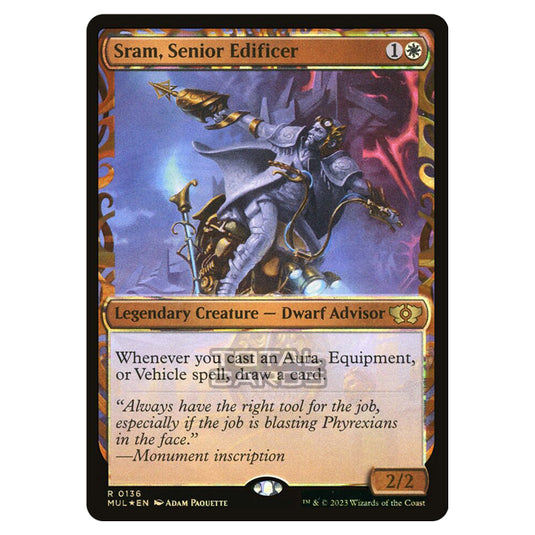 Magic The Gathering - Multiverse Legends - Sram, Senior Edificer (Halo Foil Card) - 0136