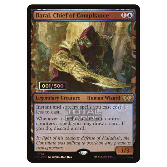 Magic The Gathering - Multiverse Legends - Baral, Chief of Compliance (Double Rainbow Foil Serialized) - 0138a