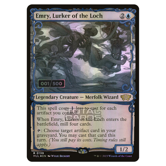 Magic The Gathering - Multiverse Legends - Emry, Lurker of the Loch (Double Rainbow Foil Serialized) - 0139a