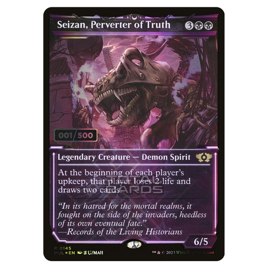 Magic The Gathering - Multiverse Legends - Seizan, Perverter of Truth (Double Rainbow Foil Serialized) - 0145a