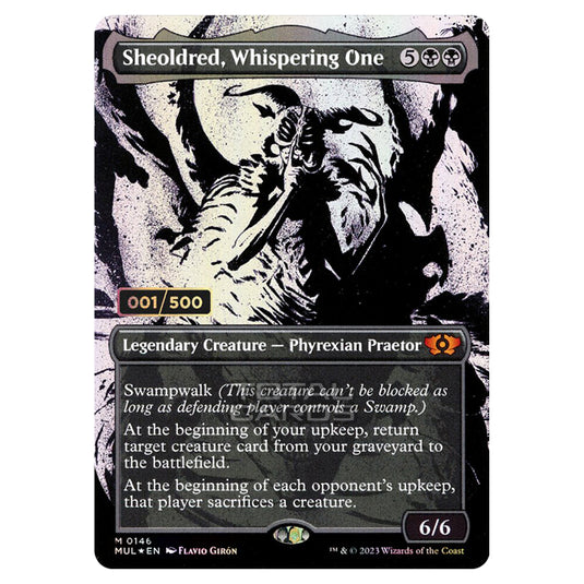 Magic The Gathering - Multiverse Legends - Sheoldred, Whispering One (Double Rainbow Foil Serialized) - 0146a