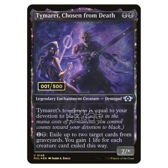 Magic The Gathering - Multiverse Legends - Tymaret, Chosen from Death (Double Rainbow Foil Serialized) - 0148a