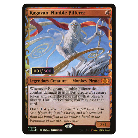 Magic The Gathering - Multiverse Legends - Ragavan, Nimble Pilferer (Double Rainbow Foil Serialized) - 0151a