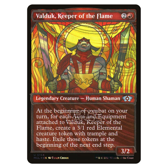 Magic The Gathering - Multiverse Legends - Valduk, Keeper of the Flame (Halo Foil Card) - 0154