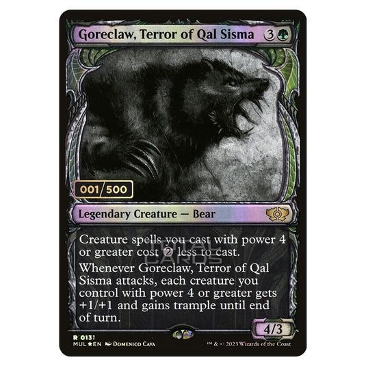 Magic The Gathering - Multiverse Legends - Goreclaw, Terror of Qal Sisma (Double Rainbow Foil Serialized) - 0157a