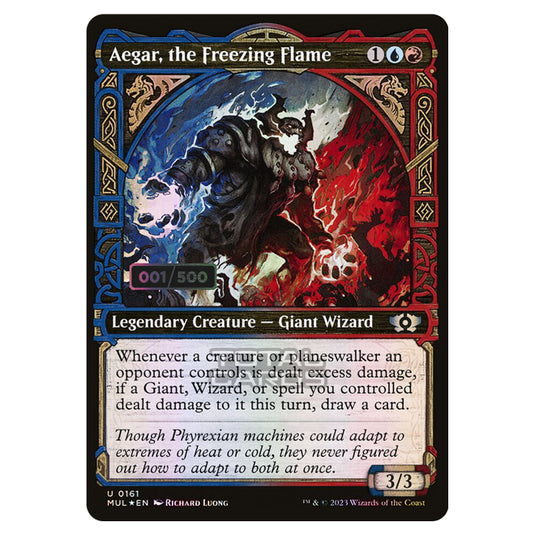 Magic The Gathering - Multiverse Legends - Aegar, the Freezing Flame (Double Rainbow Foil Serialized) - 0161a