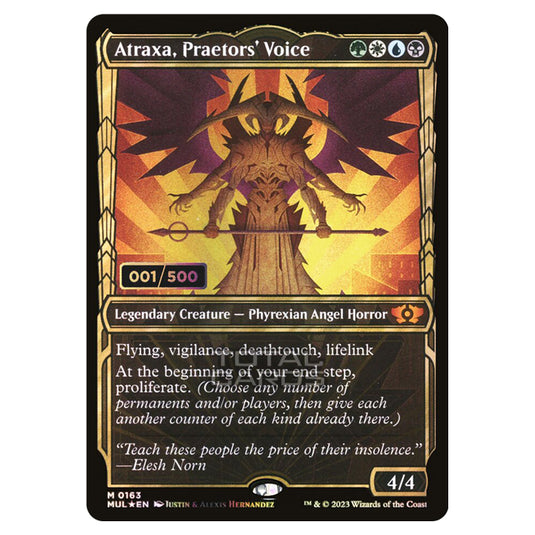 Magic The Gathering - Multiverse Legends - Atraxa, Praetors' Voice (Double Rainbow Foil Serialized) - 0163a