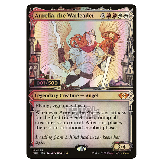 Magic The Gathering - Multiverse Legends - Aurelia, the Warleader (Double Rainbow Foil Serialized) - 0165a