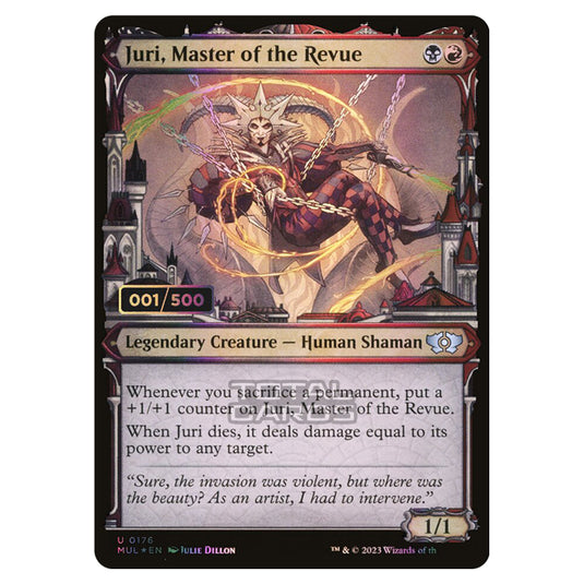 Magic The Gathering - Multiverse Legends - Juri, Master of the Revue (Double Rainbow Foil Serialized) - 0176a